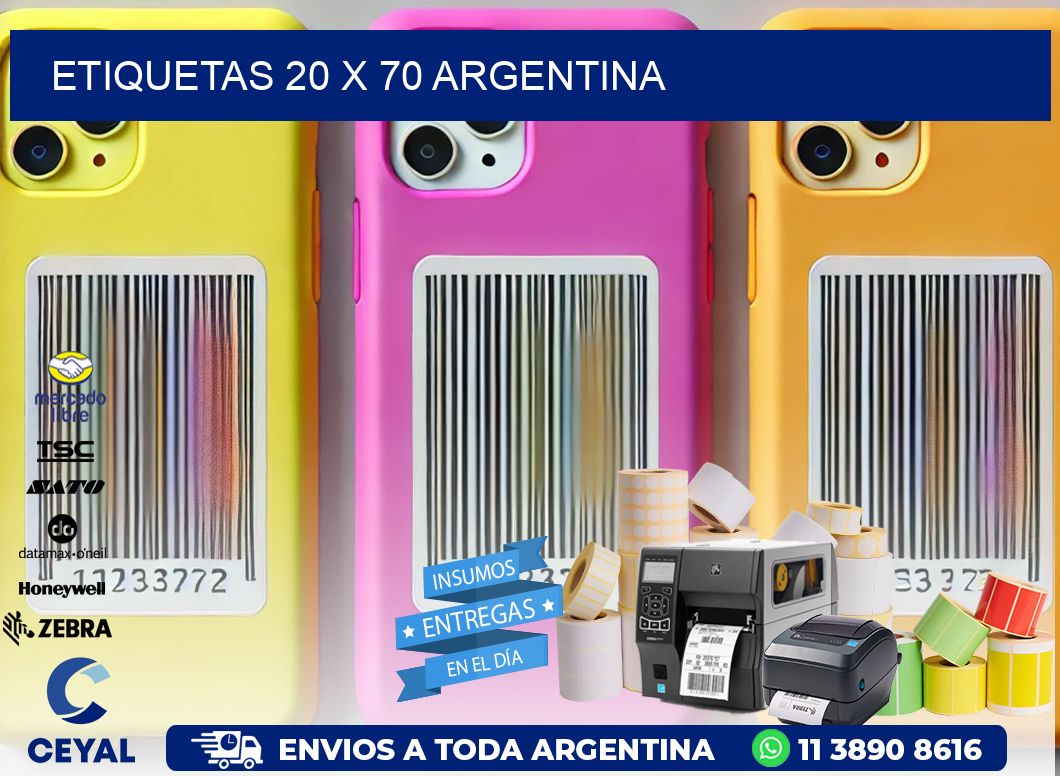 ETIQUETAS 20 x 70 ARGENTINA