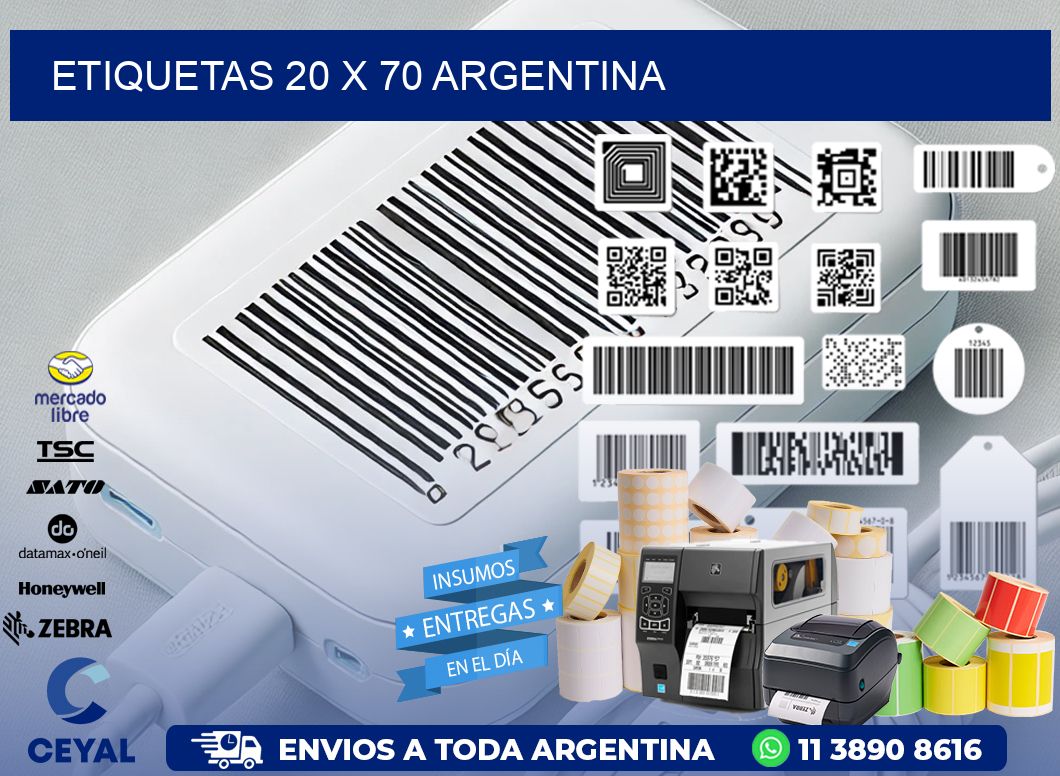 ETIQUETAS 20 x 70 ARGENTINA