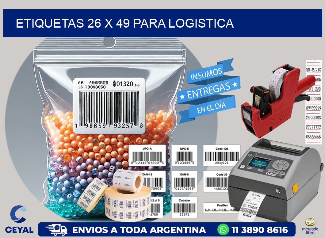 ETIQUETAS 26 x 49 PARA LOGISTICA