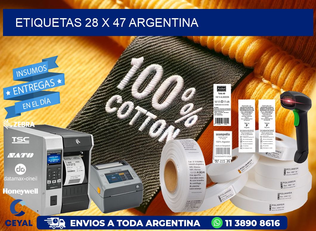 ETIQUETAS 28 x 47 ARGENTINA
