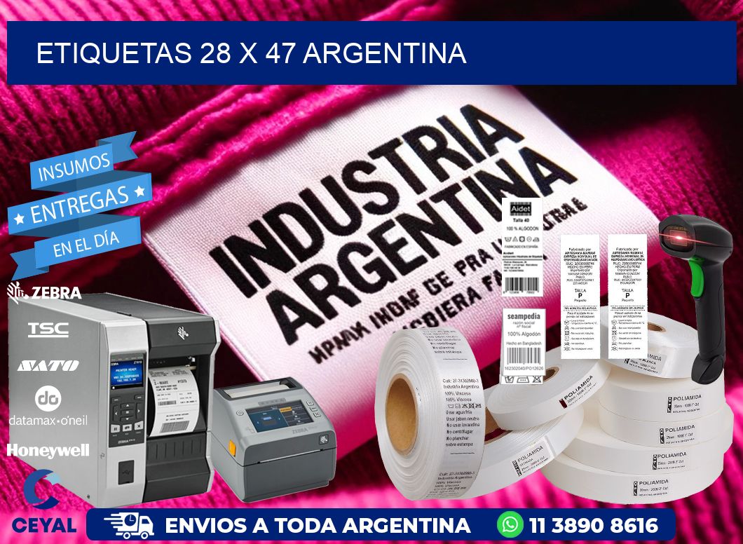 ETIQUETAS 28 x 47 ARGENTINA