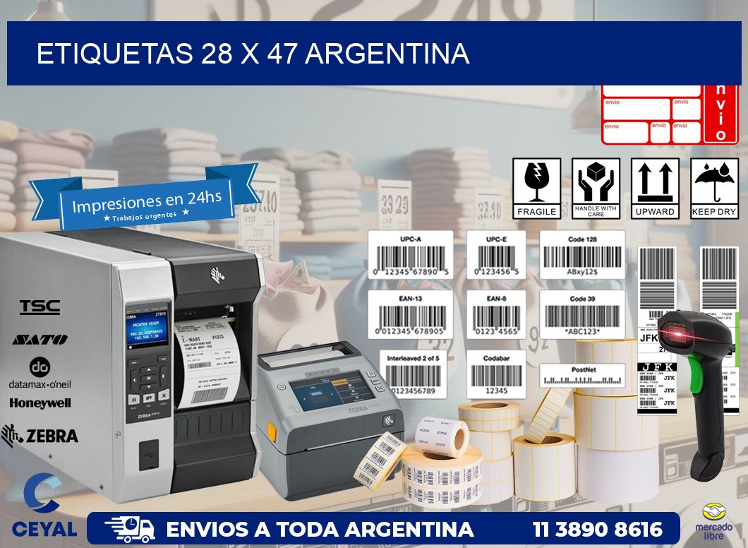 ETIQUETAS 28 x 47 ARGENTINA