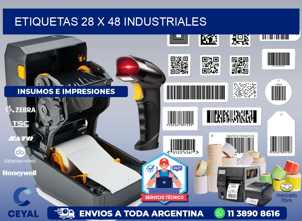 ETIQUETAS 28 x 48 INDUSTRIALES