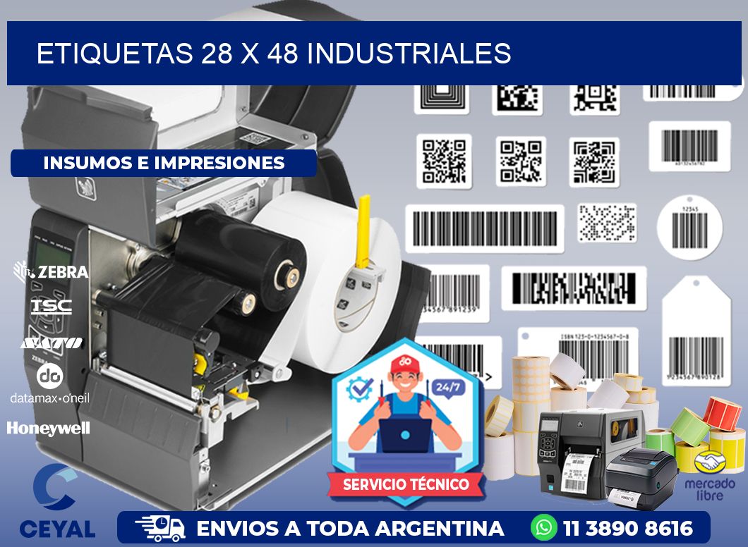 ETIQUETAS 28 x 48 INDUSTRIALES