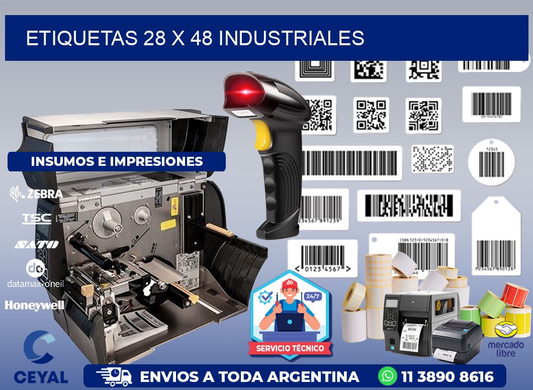 ETIQUETAS 28 x 48 INDUSTRIALES