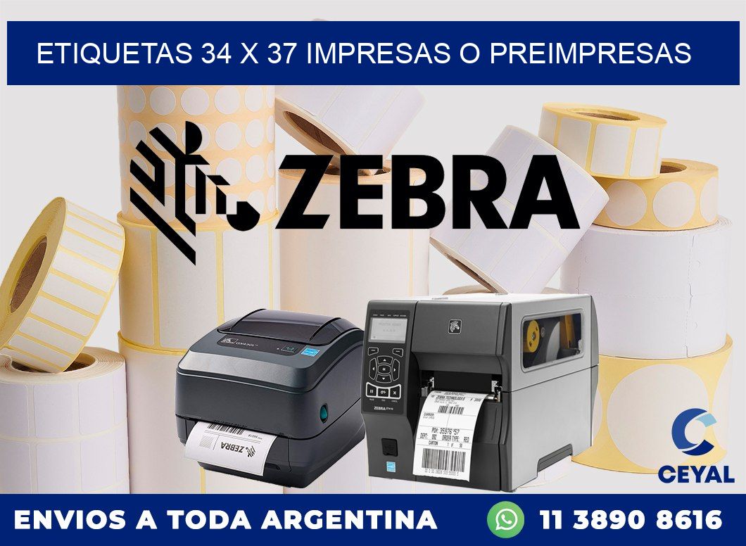 ETIQUETAS 34 x 37 IMPRESAS O PREIMPRESAS