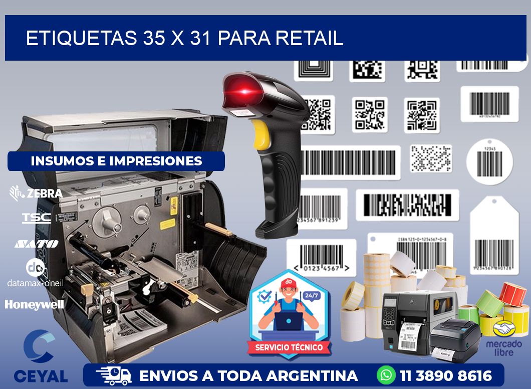 ETIQUETAS 35 x 31 PARA RETAIL