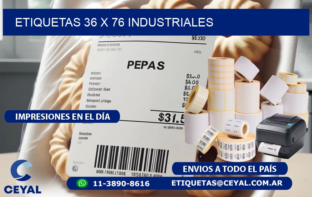 ETIQUETAS 36 x 76 INDUSTRIALES
