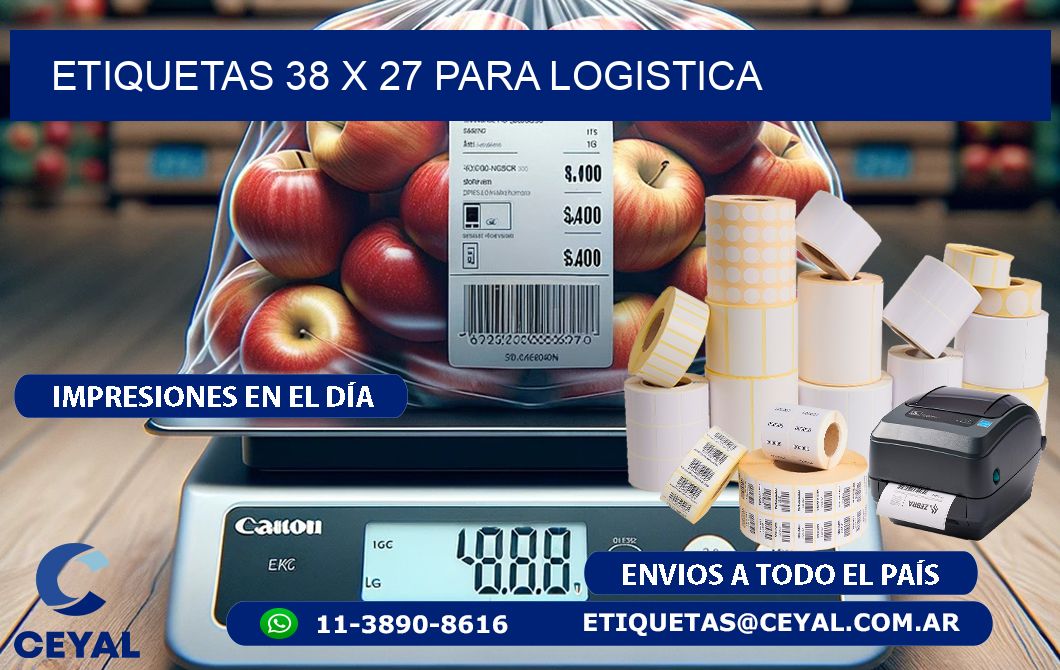 ETIQUETAS 38 x 27 PARA LOGISTICA