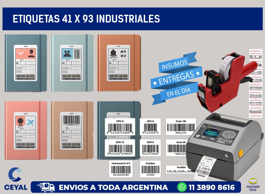 ETIQUETAS 41 x 93 INDUSTRIALES