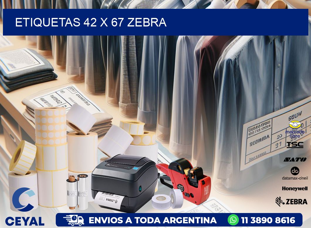ETIQUETAS 42 x 67 ZEBRA