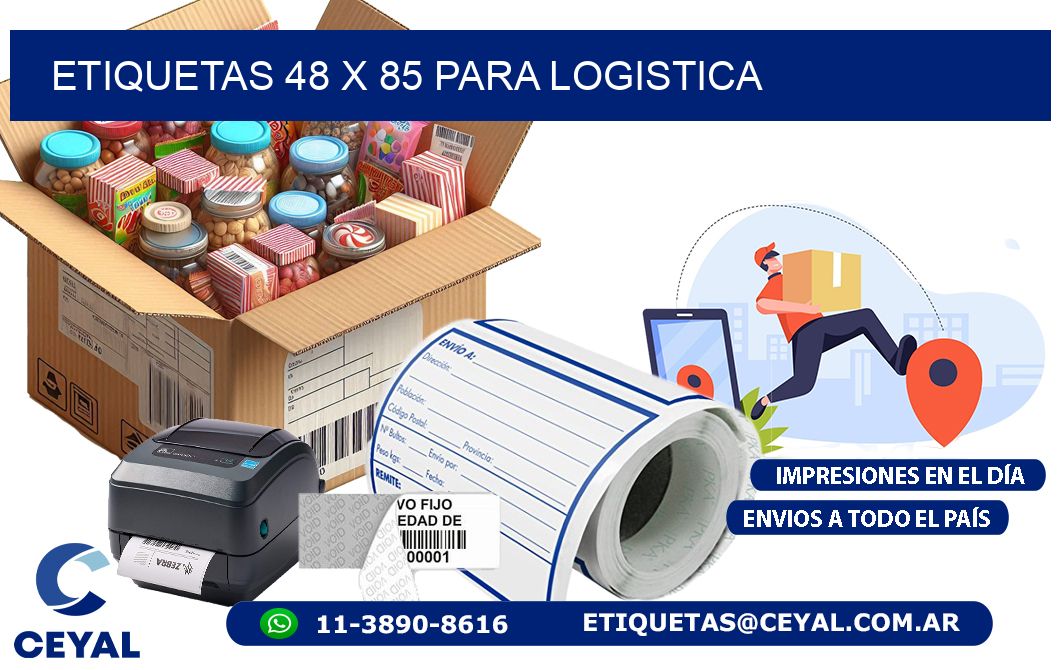 ETIQUETAS 48 x 85 PARA LOGISTICA