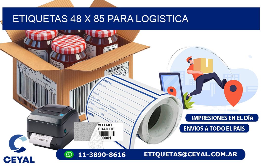 ETIQUETAS 48 x 85 PARA LOGISTICA