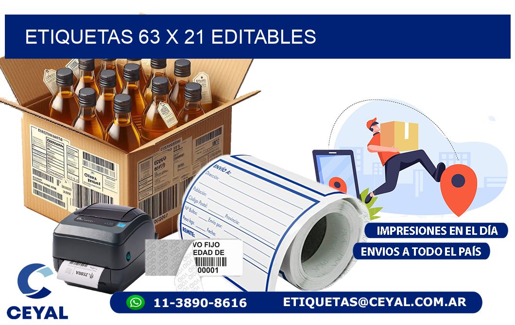 ETIQUETAS 63 x 21 EDITABLES