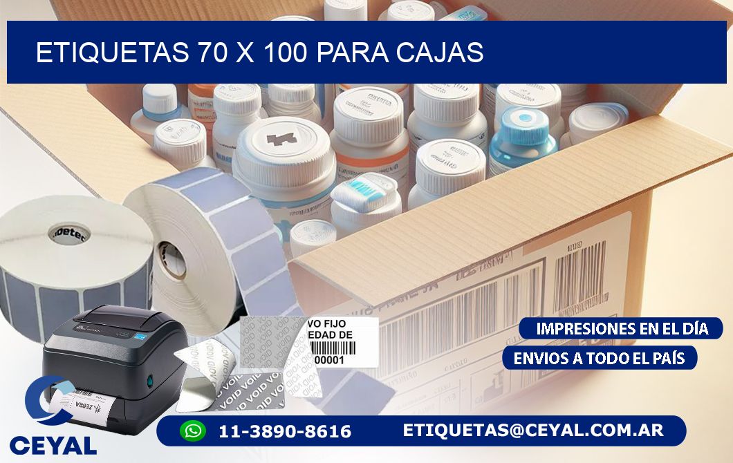 ETIQUETAS 70 x 100 PARA CAJAS