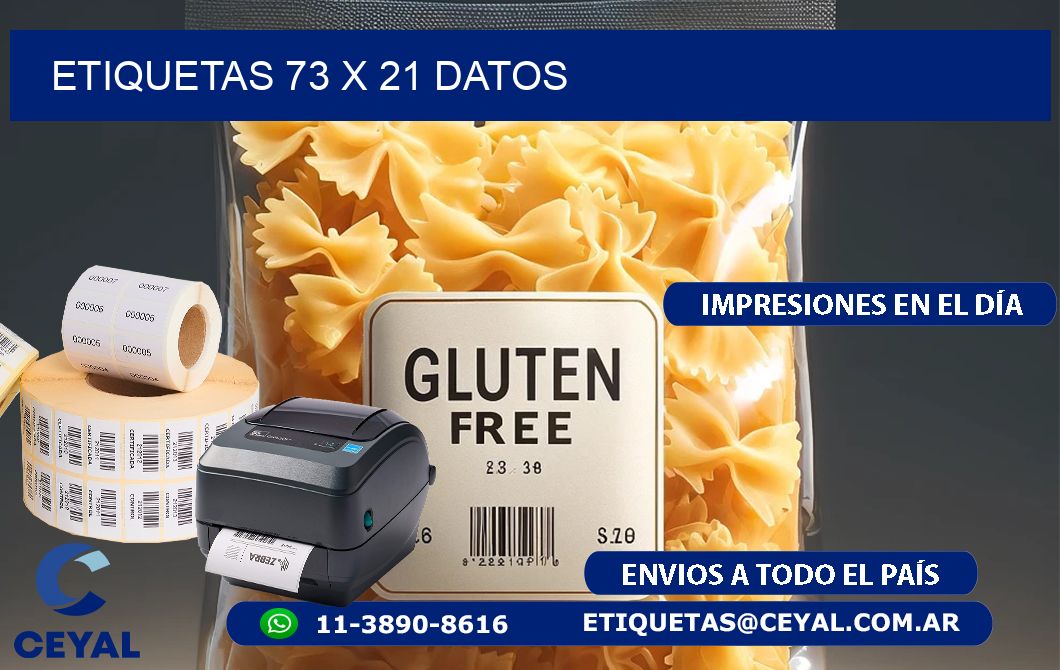 ETIQUETAS 73 x 21 DATOS