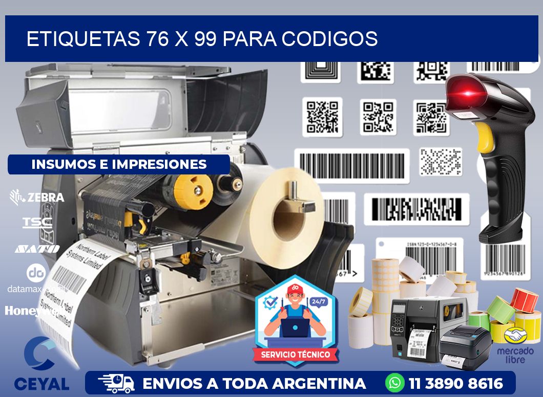 ETIQUETAS 76 x 99 PARA CODIGOS