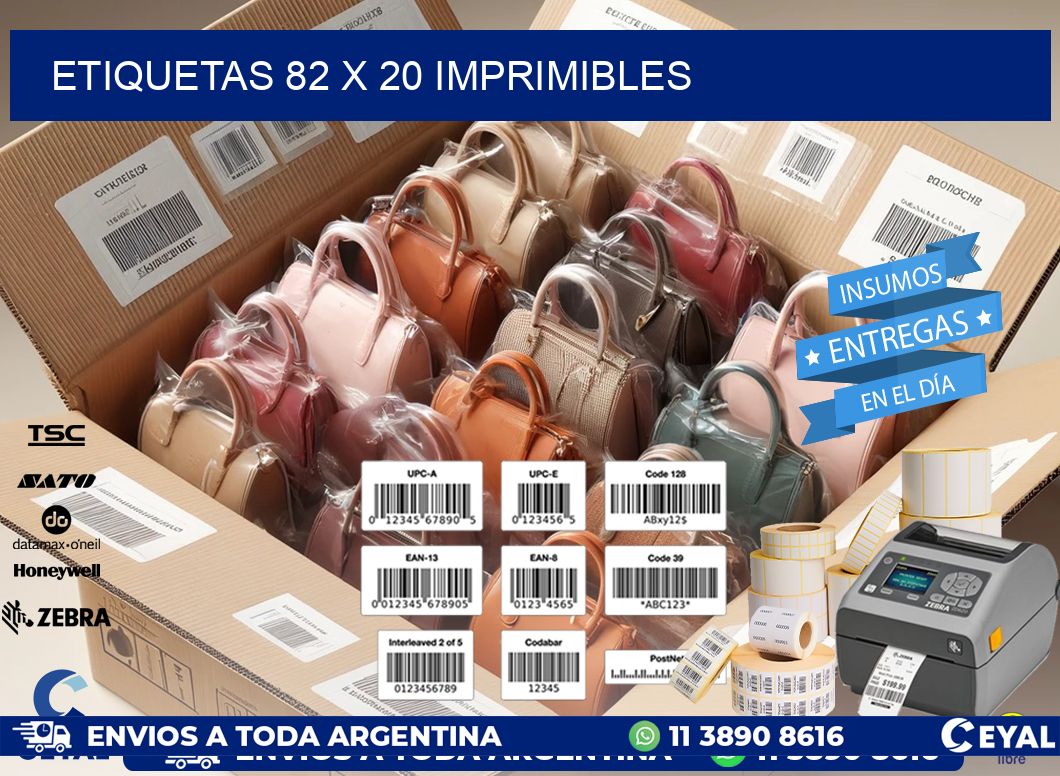 ETIQUETAS 82 x 20 IMPRIMIBLES