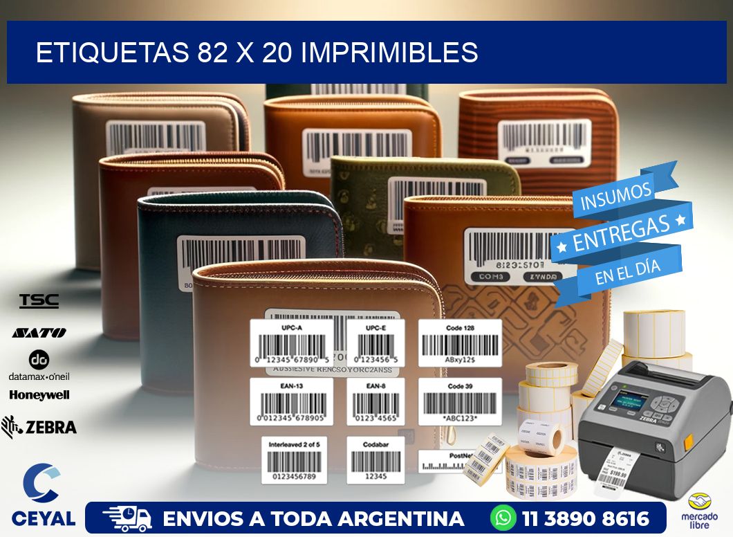 ETIQUETAS 82 x 20 IMPRIMIBLES