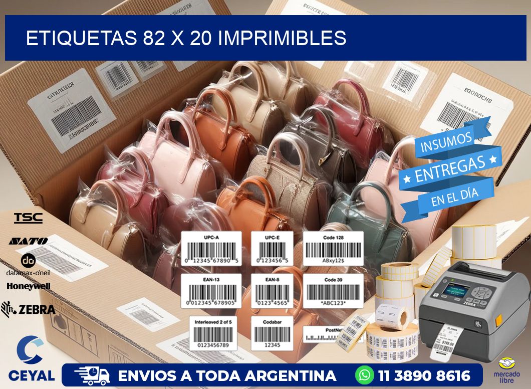 ETIQUETAS 82 x 20 IMPRIMIBLES