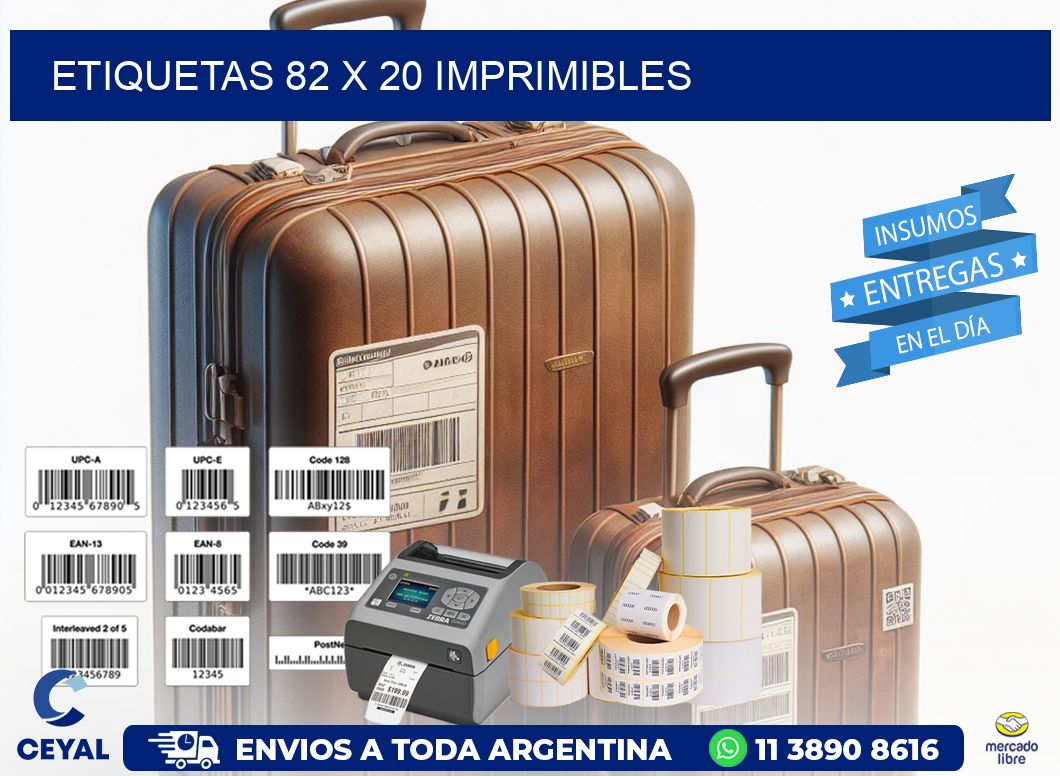 ETIQUETAS 82 x 20 IMPRIMIBLES