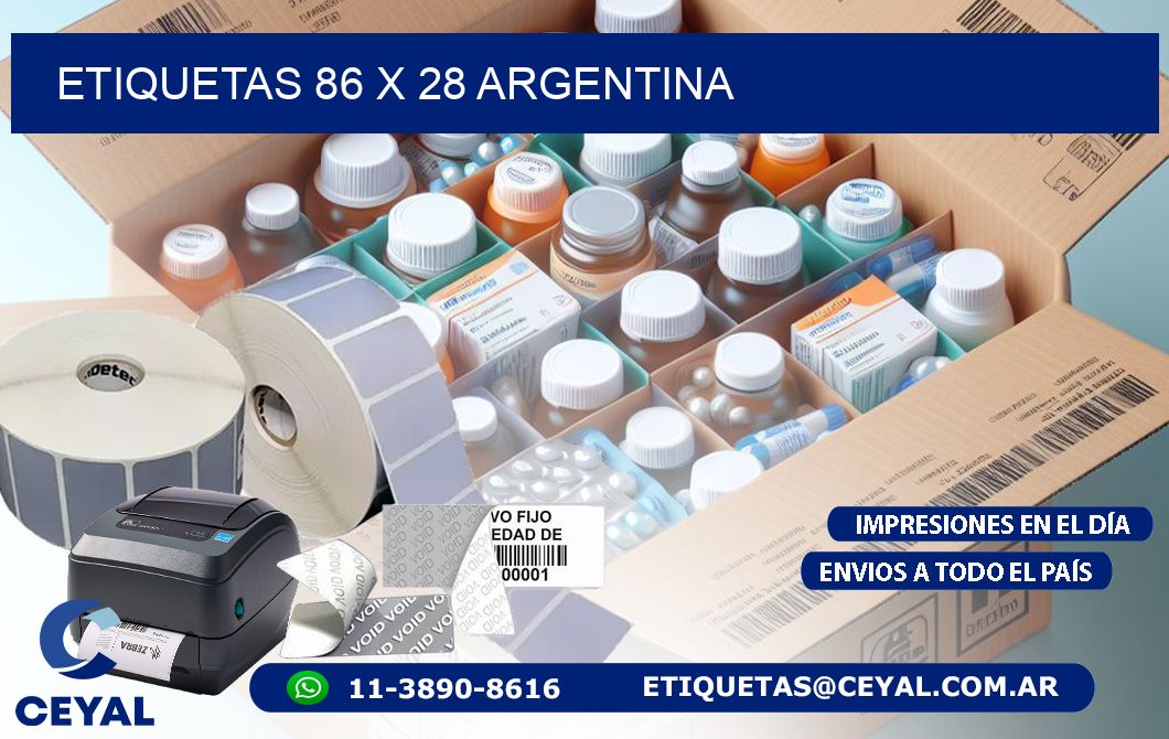 ETIQUETAS 86 x 28 ARGENTINA