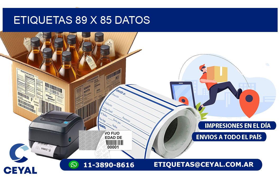 ETIQUETAS 89 x 85 DATOS