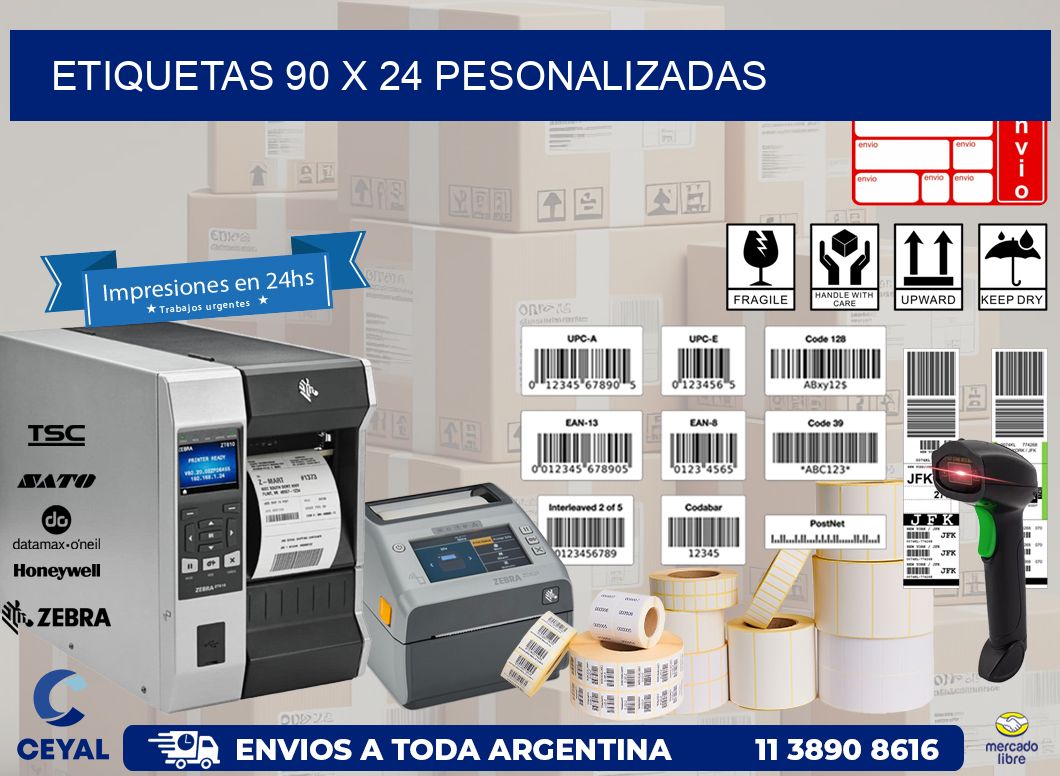 ETIQUETAS 90 x 24 PESONALIZADAS