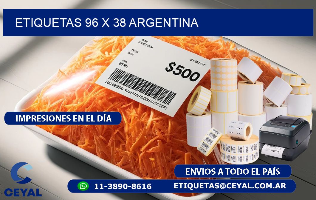 ETIQUETAS 96 x 38 ARGENTINA