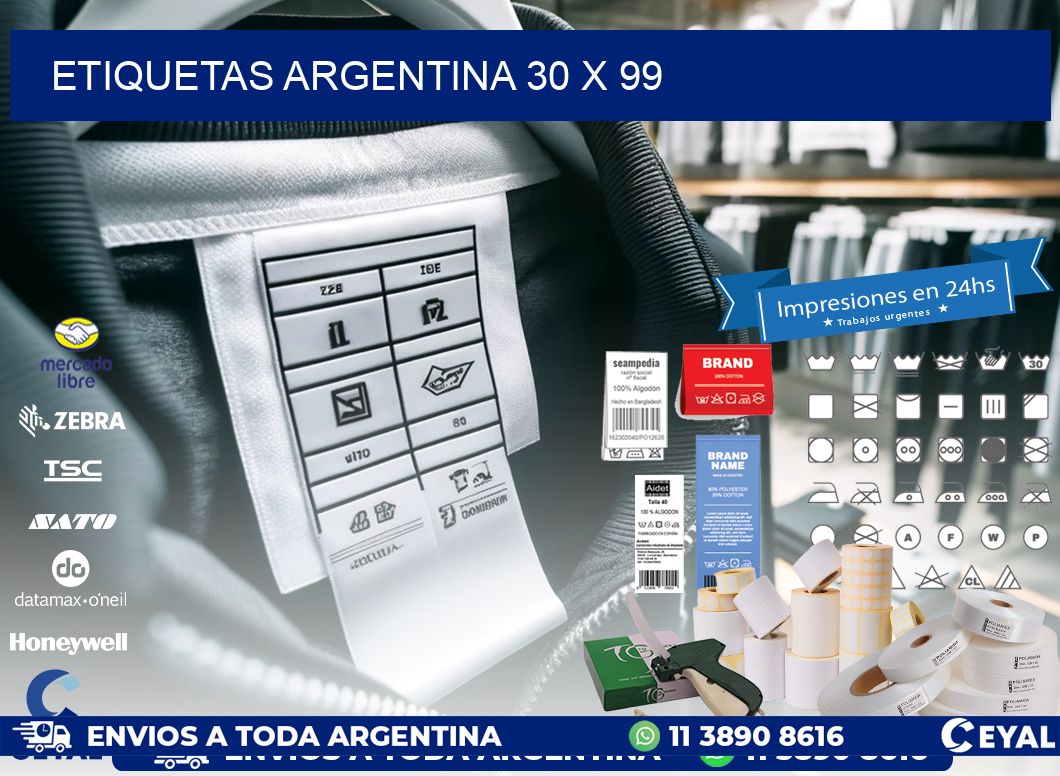 etiquetas argentina 30 x 99