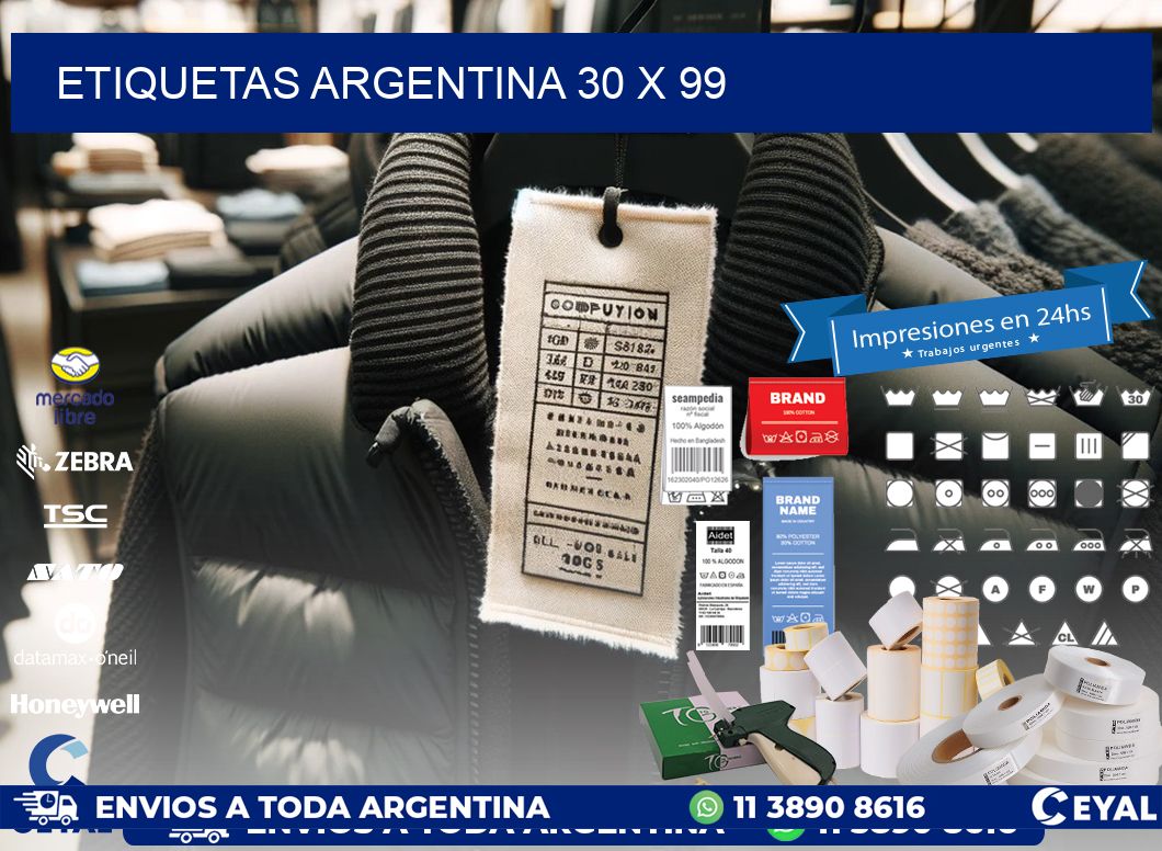 etiquetas argentina 30 x 99