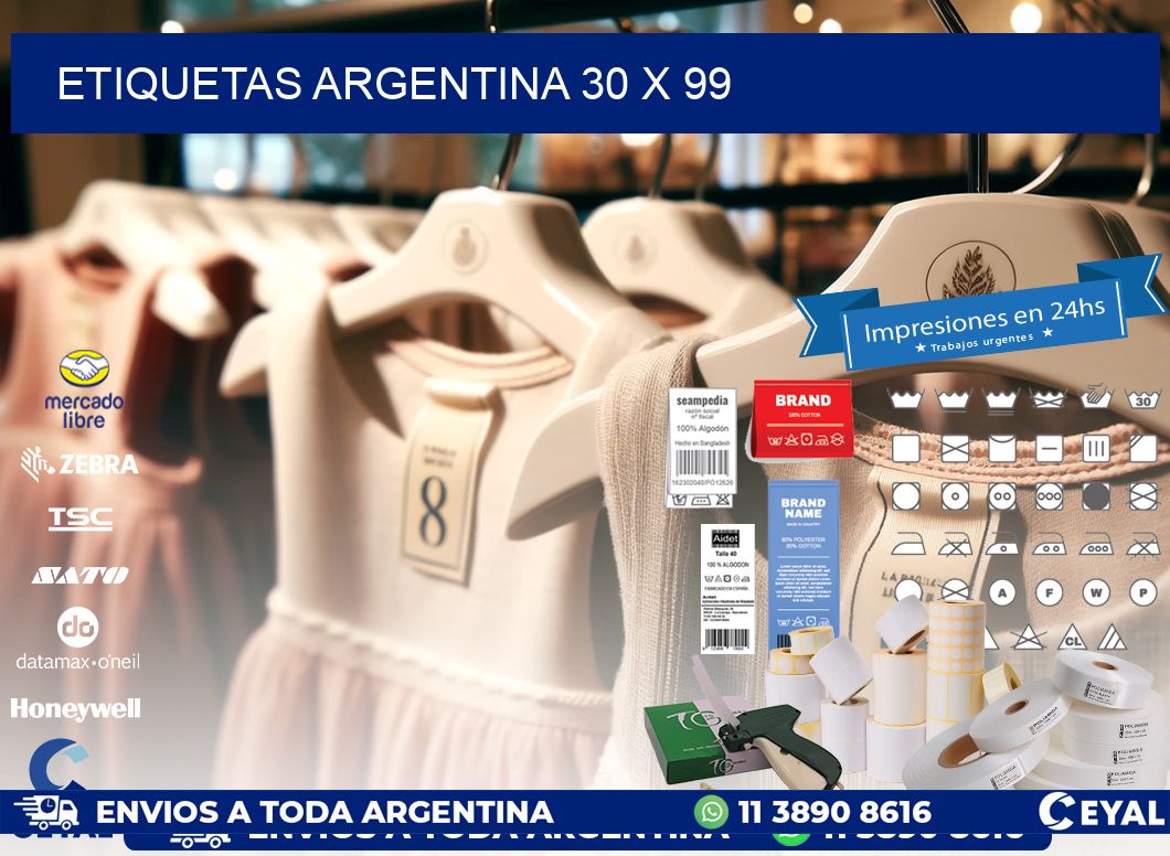 etiquetas argentina 30 x 99