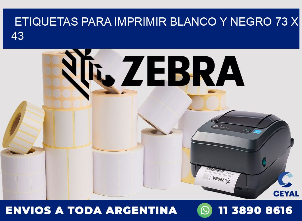 etiquetas para imprimir blanco y negro 73 x 43