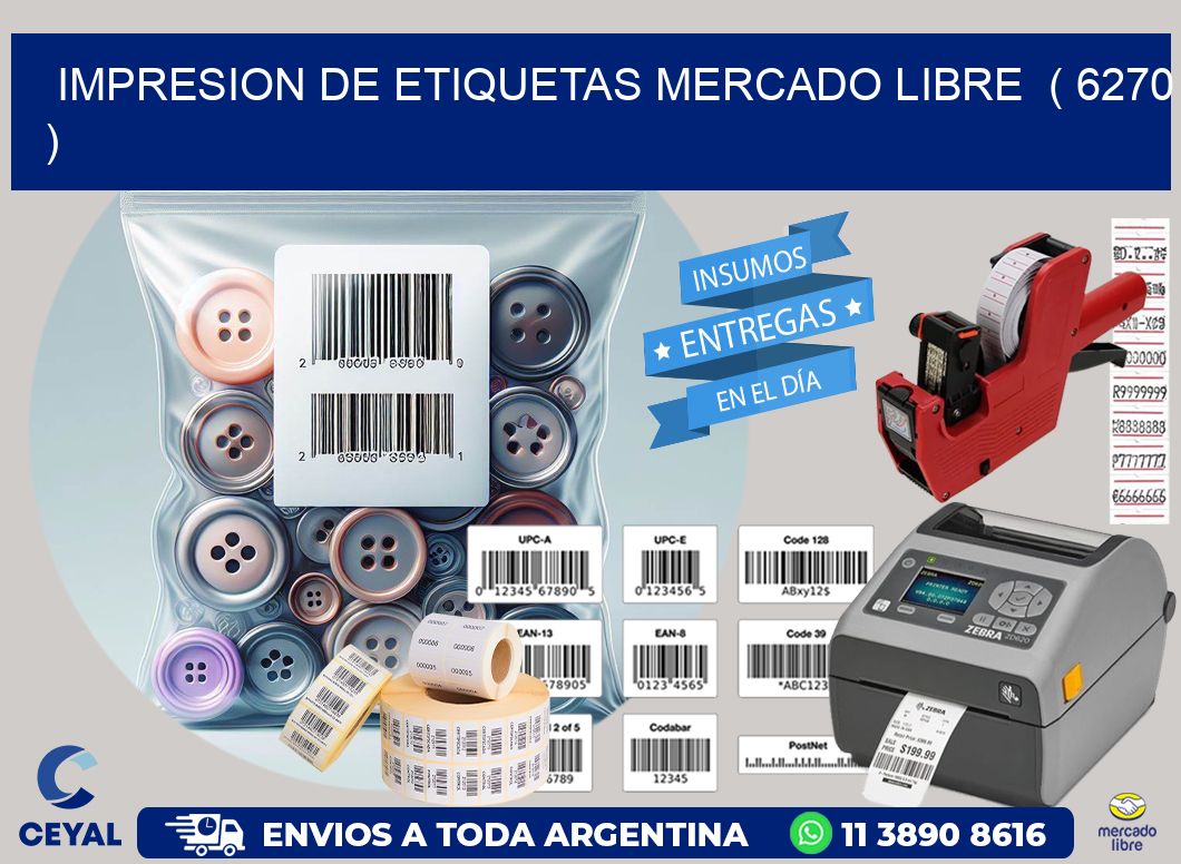 impresion de etiquetas mercado libre  ( 6270 )