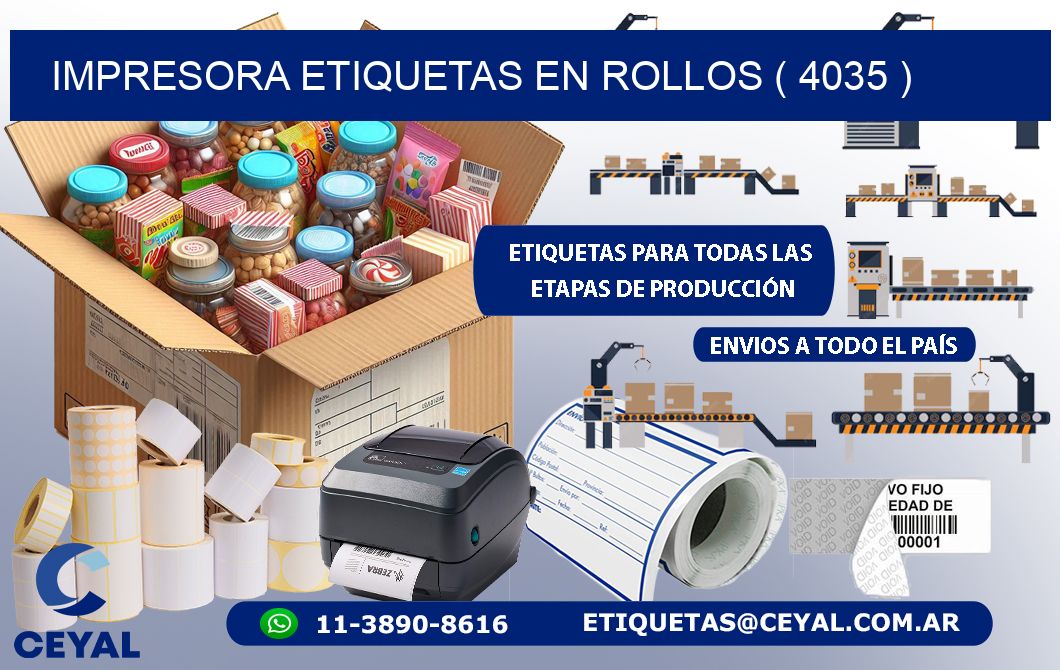 impresora etiquetas en rollos ( 4035 )