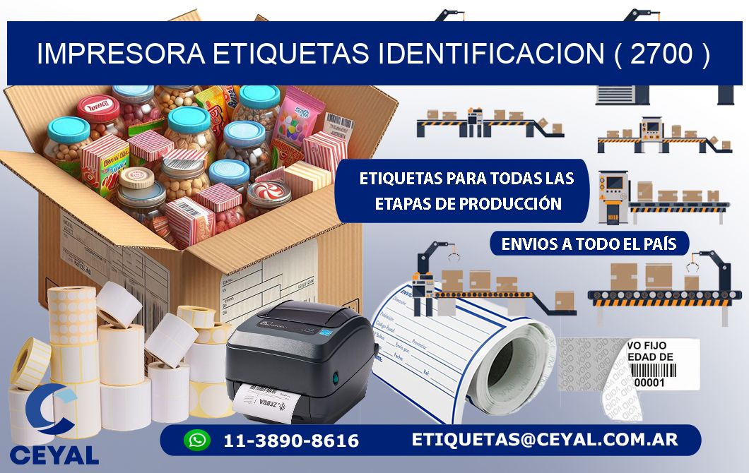 impresora etiquetas identificacion ( 2700 )