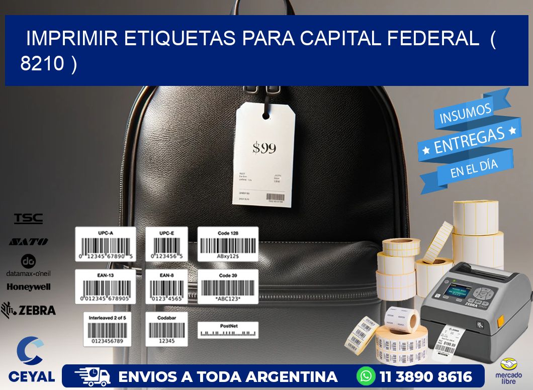 imprimir etiquetas para capital federal  ( 8210 )