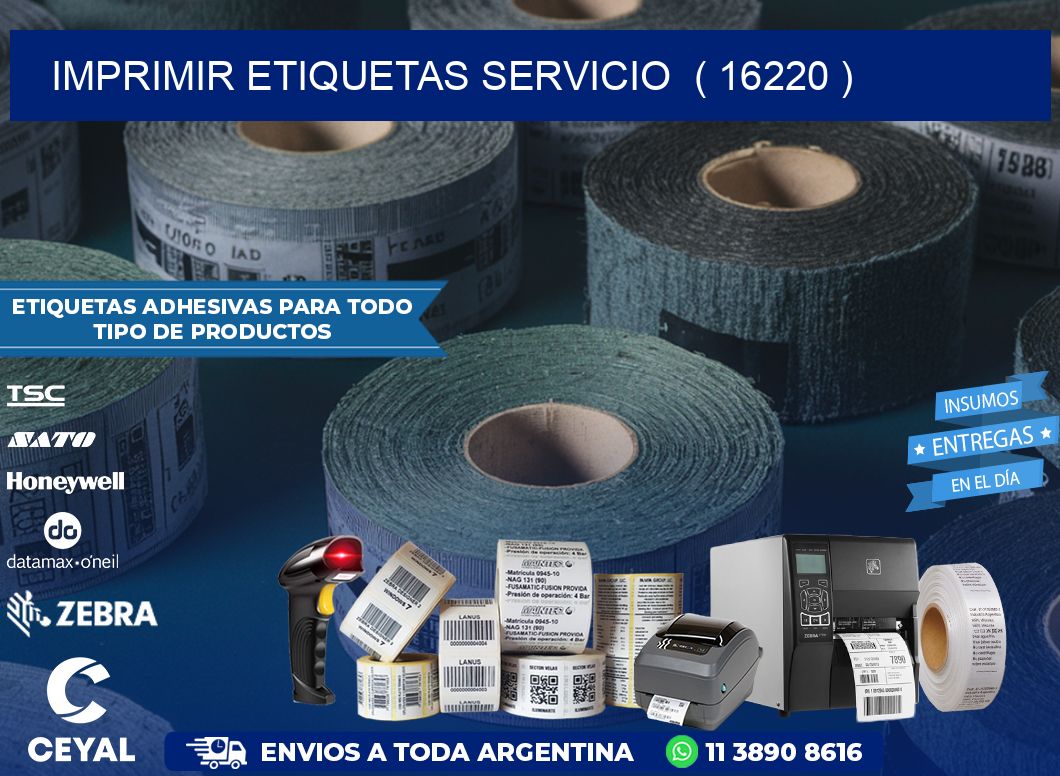 imprimir etiquetas servicio ( 16220 )
