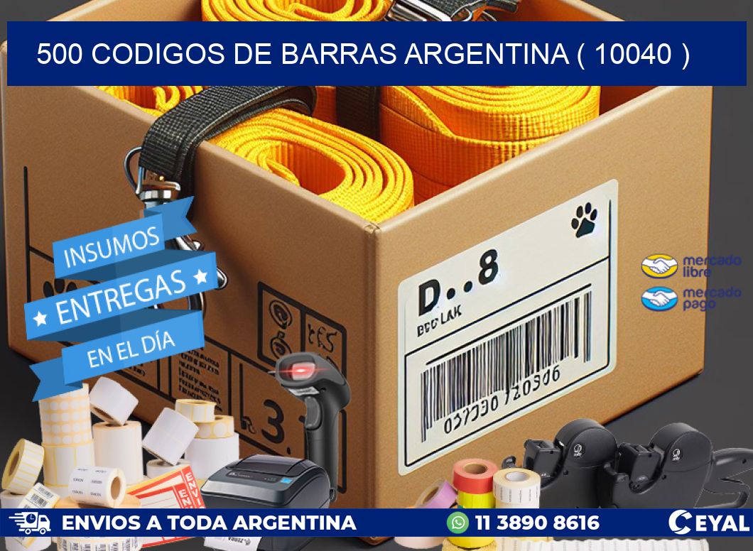 500 codigos de barras argentina ( 10040 )