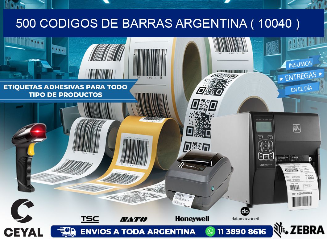 500 codigos de barras argentina ( 10040 )