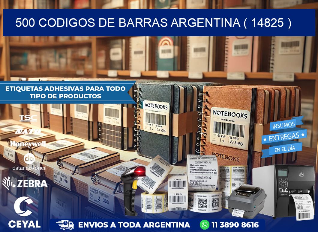 500 codigos de barras argentina ( 14825 )