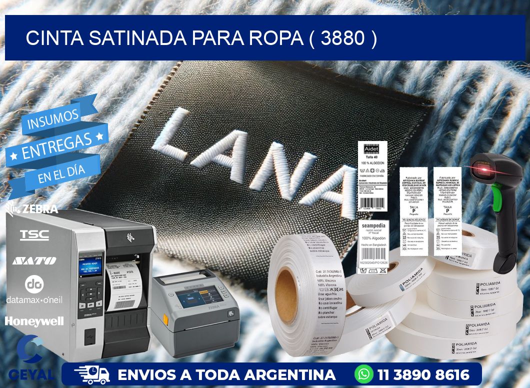 CINTA SATINADA PARA ROPA ( 3880 )