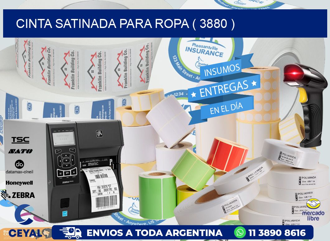 CINTA SATINADA PARA ROPA ( 3880 )