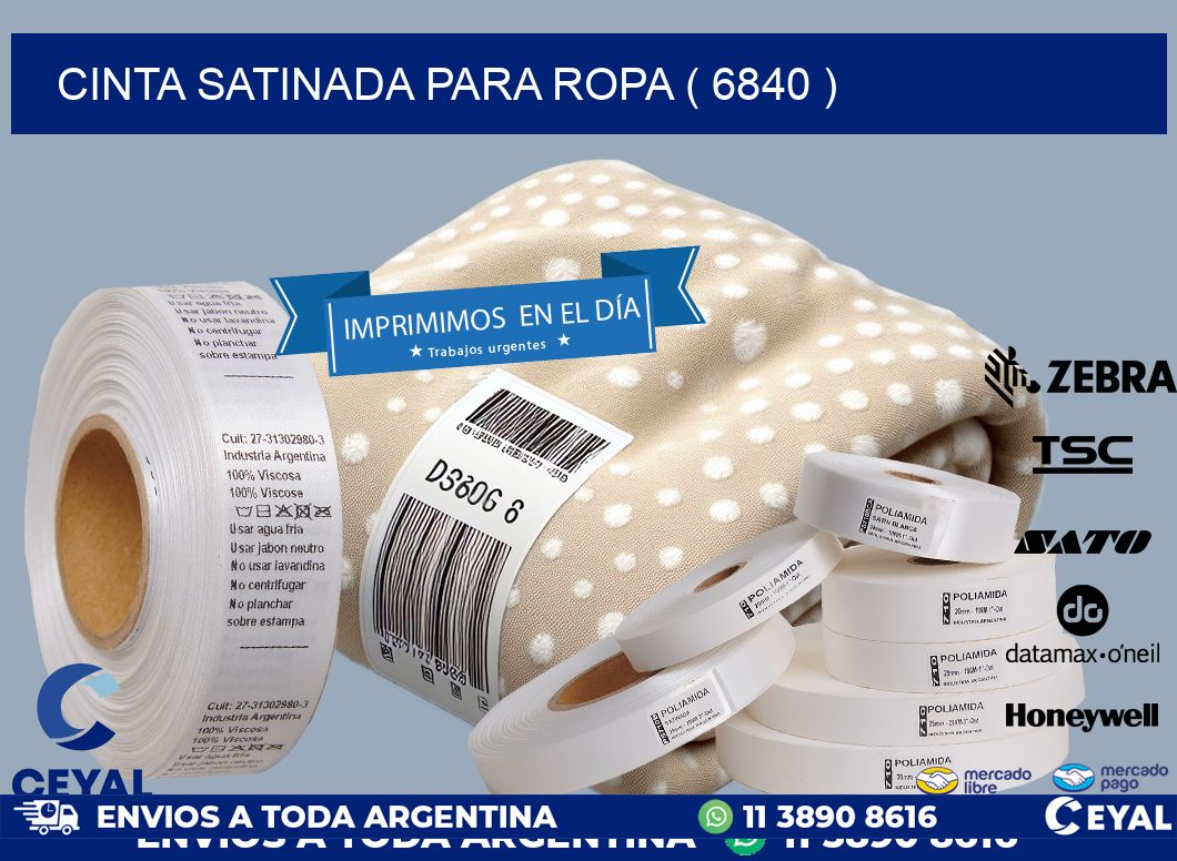 CINTA SATINADA PARA ROPA ( 6840 )