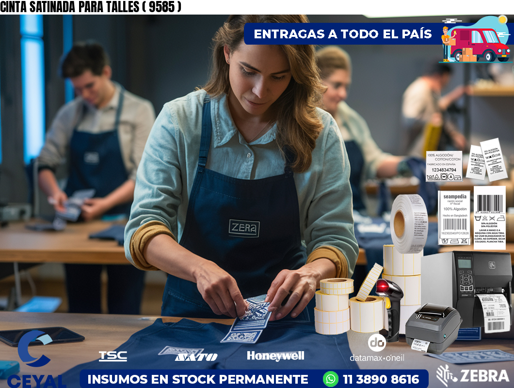 CINTA SATINADA PARA TALLES ( 9585 )