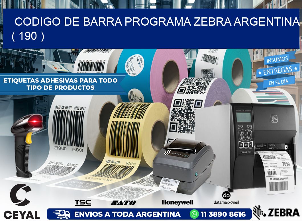 CODIGO DE BARRA PROGRAMA ZEBRA ARGENTINA ( 190 )