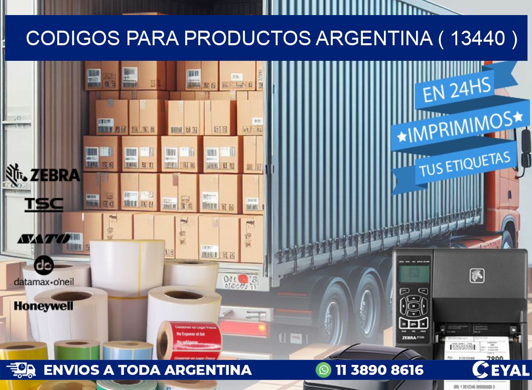 CODIGOS PARA PRODUCTOS ARGENTINA ( 13440 )