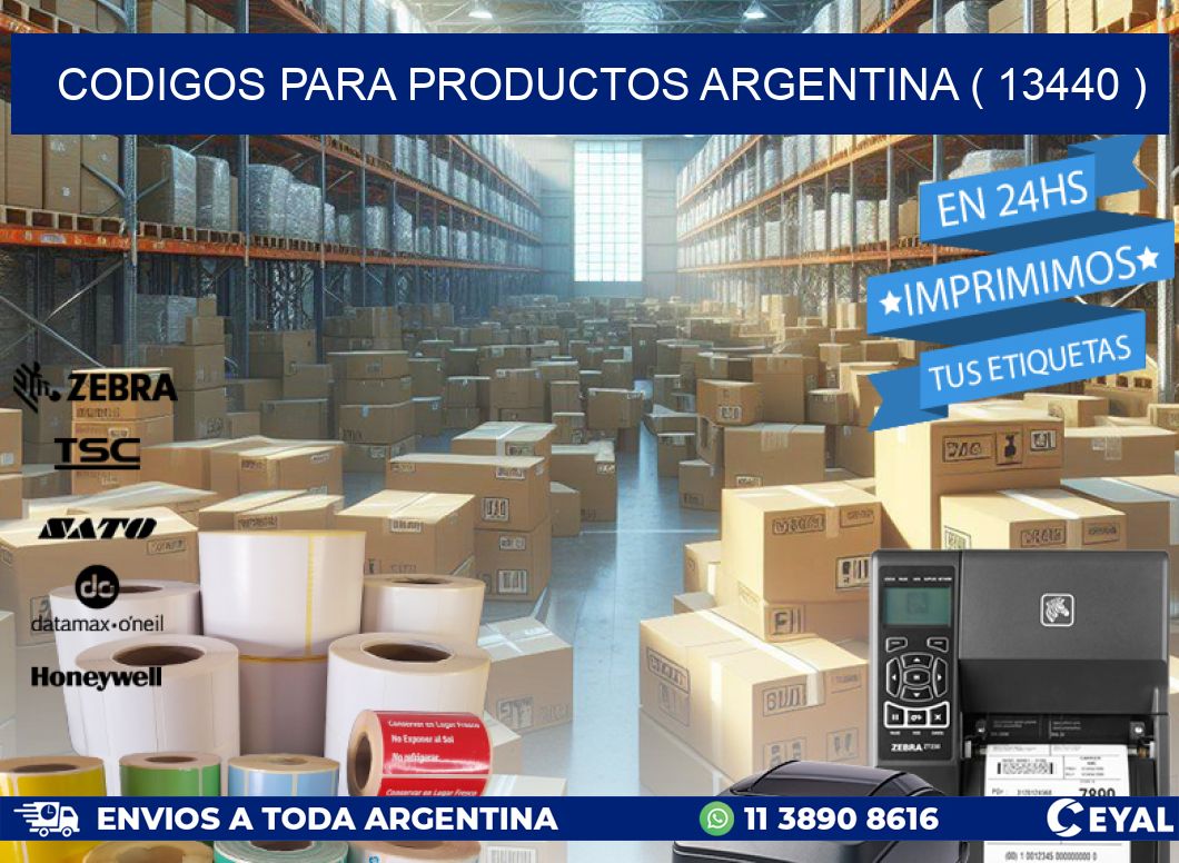 CODIGOS PARA PRODUCTOS ARGENTINA ( 13440 )