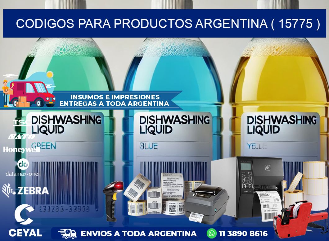 CODIGOS PARA PRODUCTOS ARGENTINA ( 15775 )