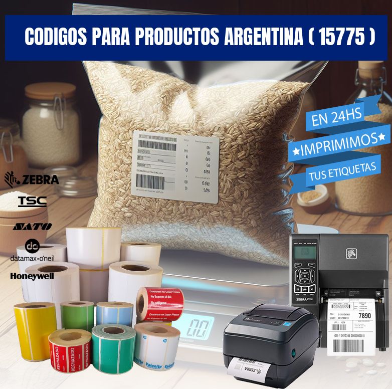 CODIGOS PARA PRODUCTOS ARGENTINA ( 15775 )